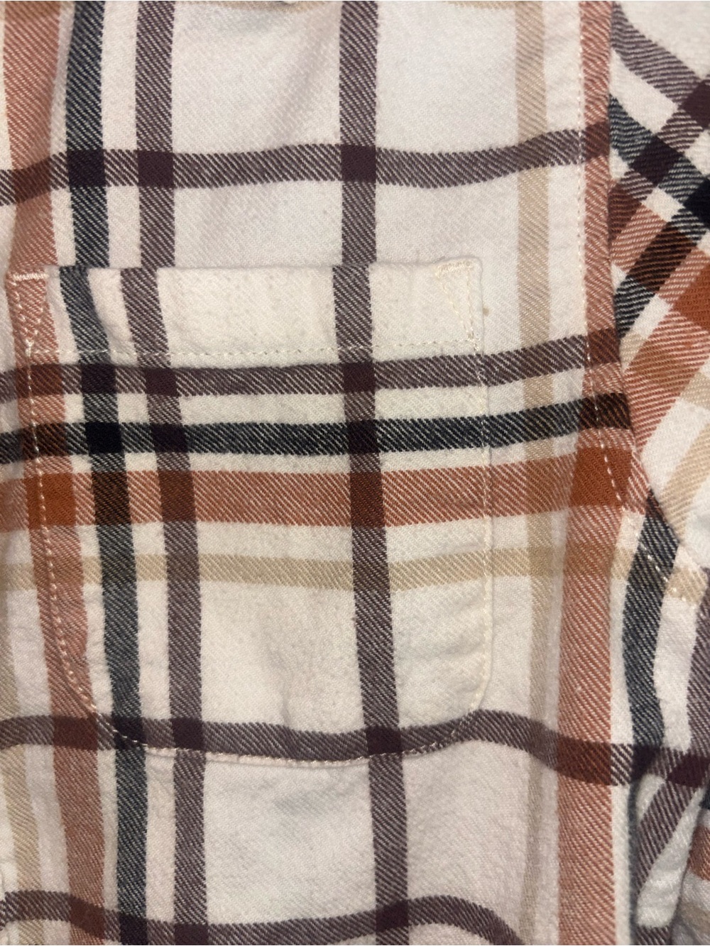 Cat & Jack Plaid Button-Down Shirt - Cream, Brown & Black - Picture 4 of 6